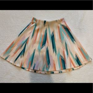 Decree colorful skater skirt with elastic band! Size small